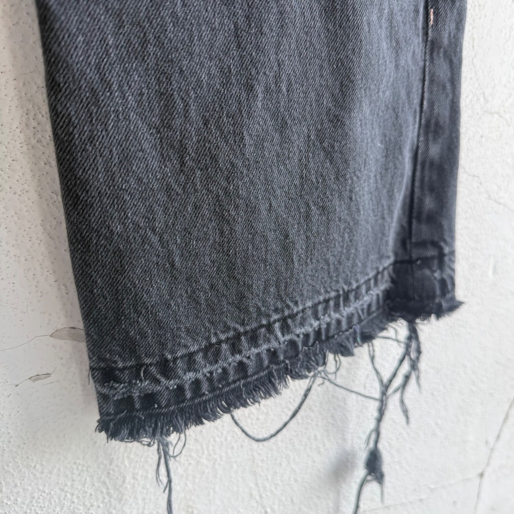 Free People Carpenter Jeans Wide Leg Cropped Utility Faded Black Women 27 Grunge - Picture 8 of 16